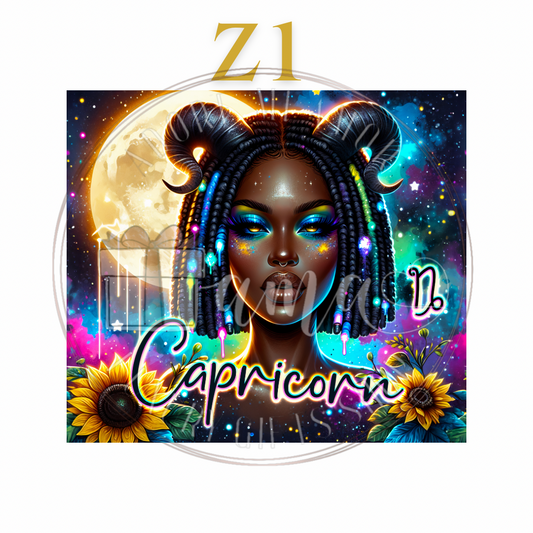 Zodiac Tumbler Black Girl Edition